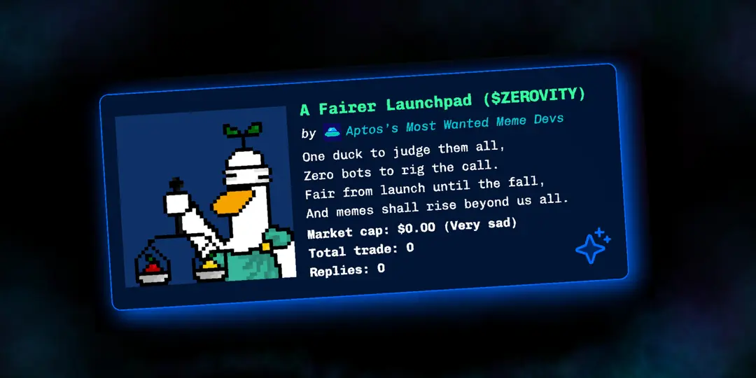 Zerovity - Fair memecoin launch platform on Aptos